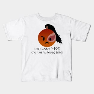 Angry Zuko emoji 2 "The scar's NOT on the wrong side!" Kids T-Shirt